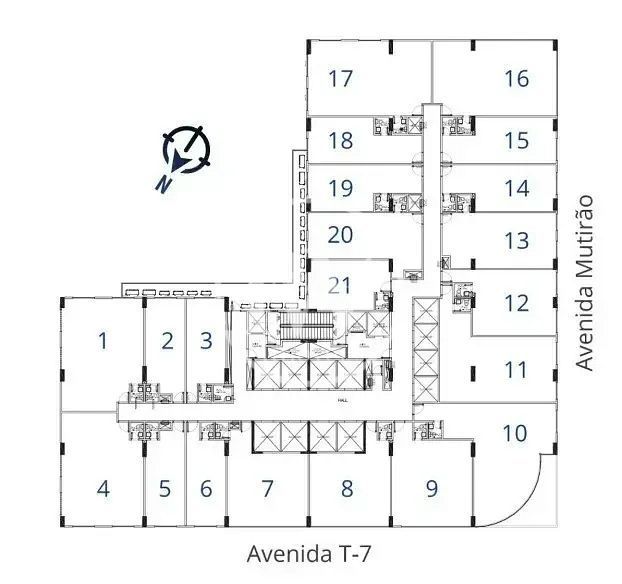 Sala Comercial à Venda – 36m² – 7º Andar – Com Vaga de Garagem – Prédio Moderno