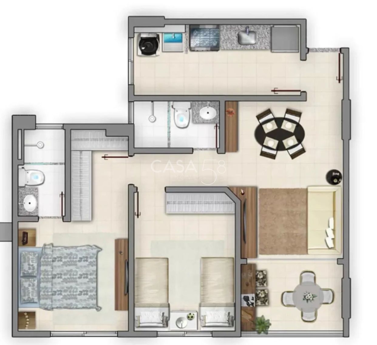 Apartamento a venda Home Serrinha – 2/4 | Parque Amazônia | Goiânia - GO