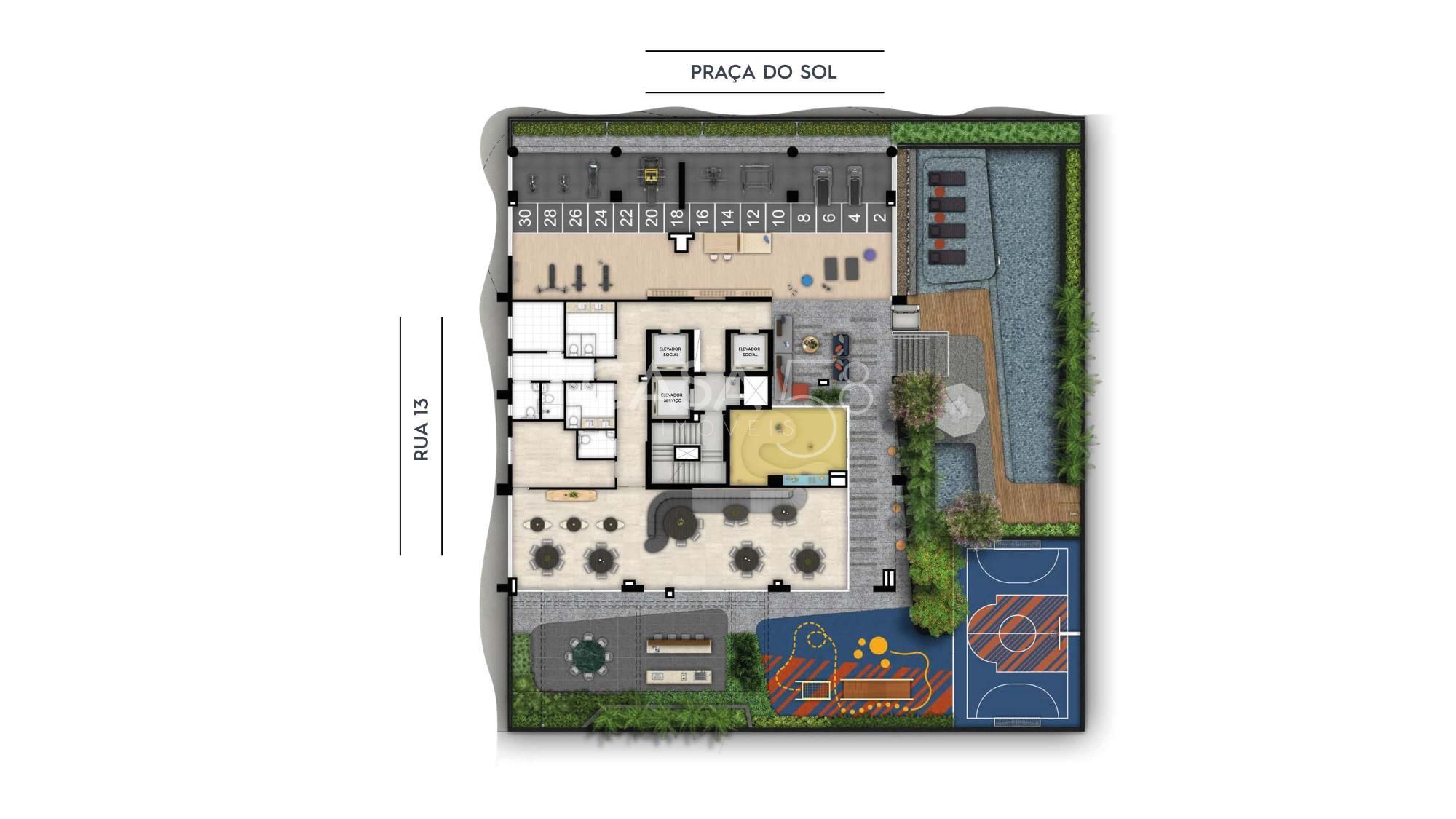 Apartamento de alto padrão no Edifício Sunna Opus.