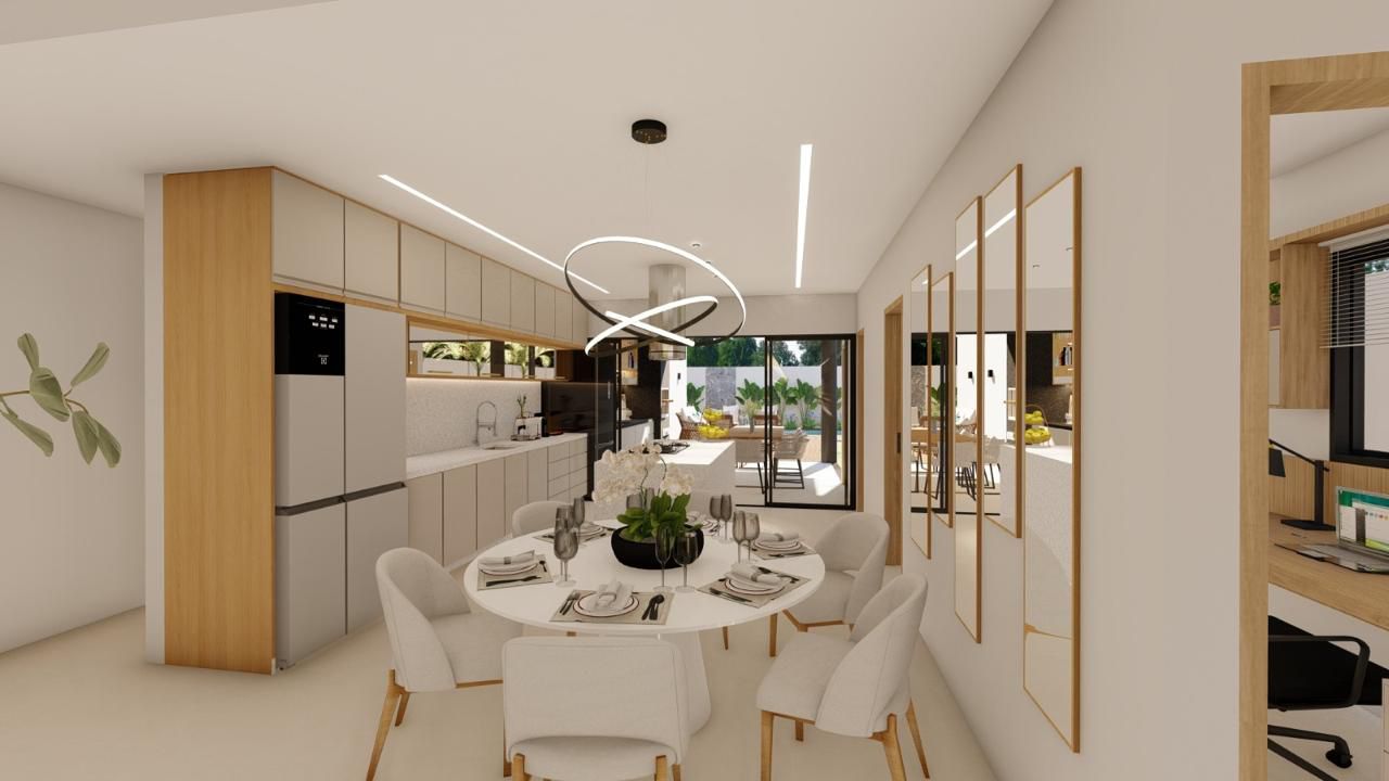 Casa Nova com Piscina no Jardim Atlântico - 3 Suítes e Garagem para 4 Carros