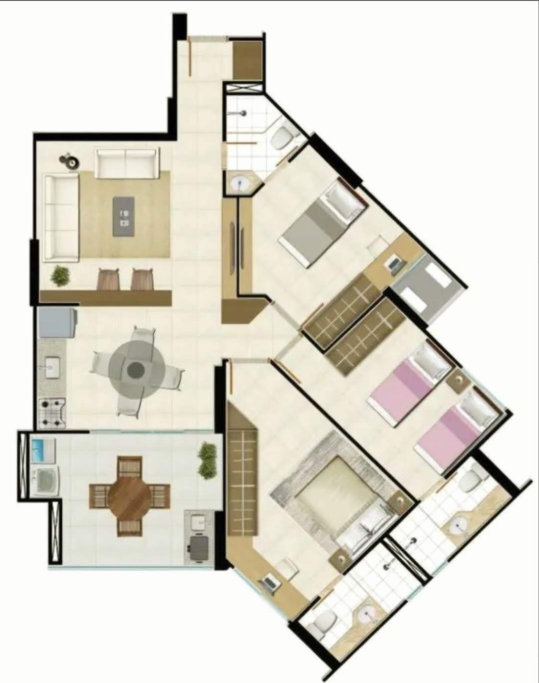 Apto mobiliado à venda no Applause New Home / 3 suítes / 1 vaga / Setor Coimbra