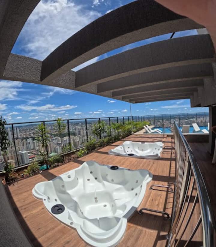 APARTAMENTO A VENDA 2 QUARTOS COM LAVABO / MOBILIADO / ANDAR ALTO / 2 VAGAS / PROXIMO A PRAÇA TAMANDARE